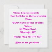 Triplets draaien drie dagen voor het begin van de  kaart (Achterkant)