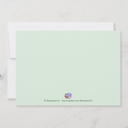 Triplets erwten in een uitnodiging voor het Baby s (Achterkant)