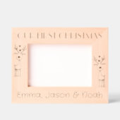Triplets First Christmas, Personalized Landscape   Gegraveerde Lijstjes (Voorkant)