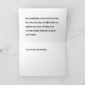 Triplets Gefeliciteerd Kaart, 1 meisje, 2 jongens, Bedankkaart (Binnen)