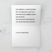 Triplets Gefeliciteerd Kaart, 1 meisje en 2 jongen Bedankkaart (Binnen)