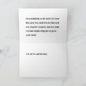 Triplets Gefeliciteerd Kaart, 3 meisjes, Bedankkaart (Binnen)