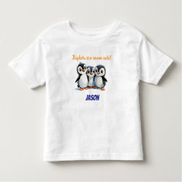 Triplets Gift, Sneeuw Schattigee Pinguïns, Triplet Kinder Shirts