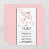 TRIPLETS Mam & Baby Bird Baby shower Invitation Kaart (Voorkant / Achterkant)