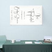 Triplets Modern Script-Baby shower Spandoek (Beurs)