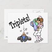 Triplets (Unisex) Briefkaart (Voorkant / Achterkant)