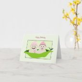 Triplets Verjaardag Kaart (Gele Bloem)