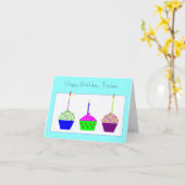 Triplets Verjaardag Kaart (Gele Bloem)