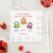 Triplets verjaardagsfeest servet (Insitu)