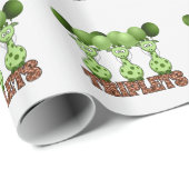 Triplets voor niet-genderspecifieke groene Giraffe Cadeaupapier (Rol Hoek)