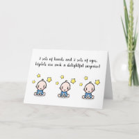 Triplets Wenskaart, Welkom Triplet Babys