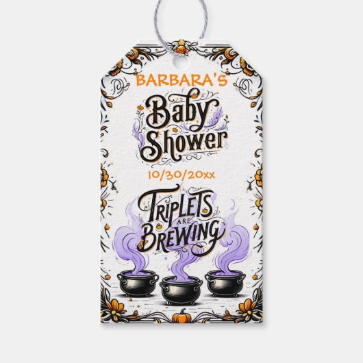 Triplets zijn brouwen Baby shower cadeau Labels Cadeaulabel (Voorkant)
