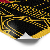 Tripod aanvallen Art Deco-Poster Poster (Hoek)