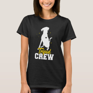 Tripod Bodembeenmerg Amputee Dog Tripaw Dogs Tripo T-shirt