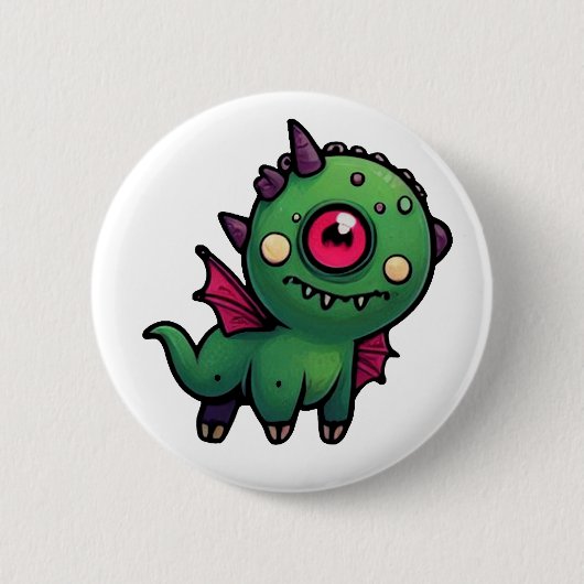 Tripod The Misfit Monster Button – Quirky One-Eye (Voorkant)