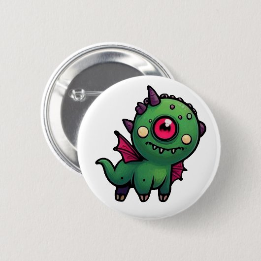 Tripod The Misfit Monster Button – Quirky One-Eye (Voorkant /achterkant)