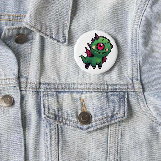 Tripod The Misfit Monster Button – Quirky One-Eye (In situ)