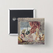 Tripoli, een Harem Vierkante Button 5,1 Cm (Voorkant /achterkant)