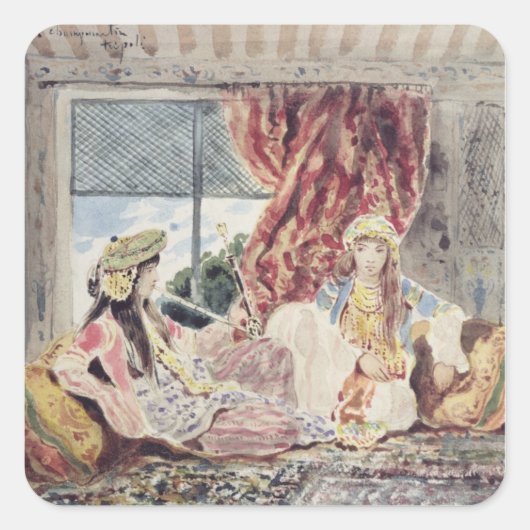 Tripoli, een Harem Vierkante Sticker (Voorkant)