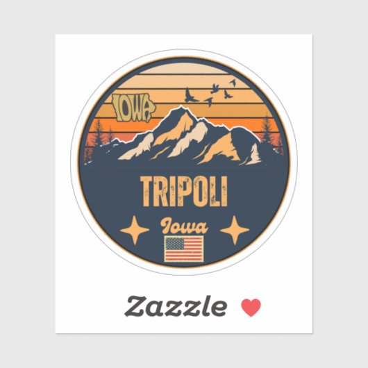 Tripoli, Iowa Sticker (Vel)