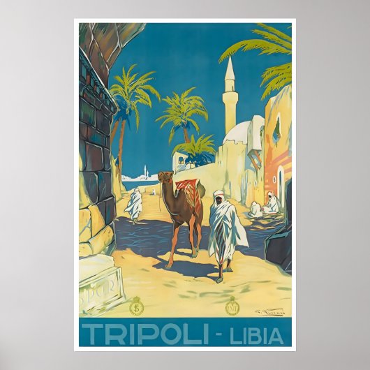 Tripoli Kunst Libië Reisposter Midden-Oosten Poster (Voorkant)