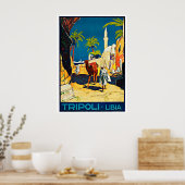 Tripoli Libia Africa Vintage Travel Poster (Keuken)
