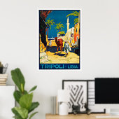 Tripoli Libia Africa Vintage Travel Poster (Thuiskantoor)