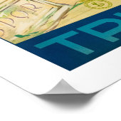 Tripoli, Libië, badoun met kameel, vintage, reizen Poster (Hoek)