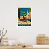 Tripoli, Libië, badoun met kameel, vintage, reizen Poster (Keuken)