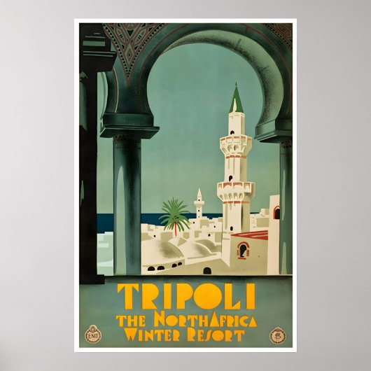 Tripoli Libië Poster Midden-Oosterse Reis Kunstpri (Voorkant)