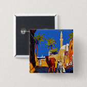 Tripoli - Libië Vierkante Button 5,1 Cm (Voorkant /achterkant)