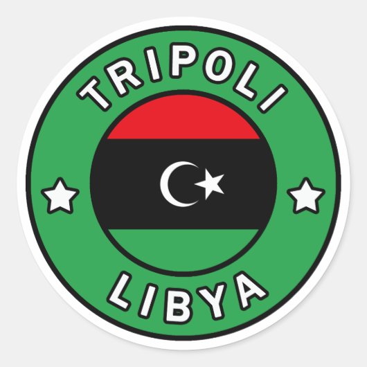 Tripoli Libya Ronde Sticker (Voorkant)