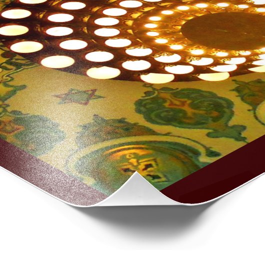 Tripoli Shrine Temple Ceiling Foto Afdruk (Hoek)