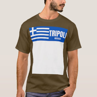 Tripoli stad met Griekse vlag T-shirt