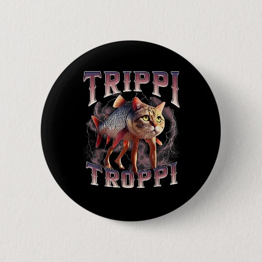 Trippi Troppi - Italiaanse brainrot meme kat Ronde Button 5,7 Cm (Voorkant)