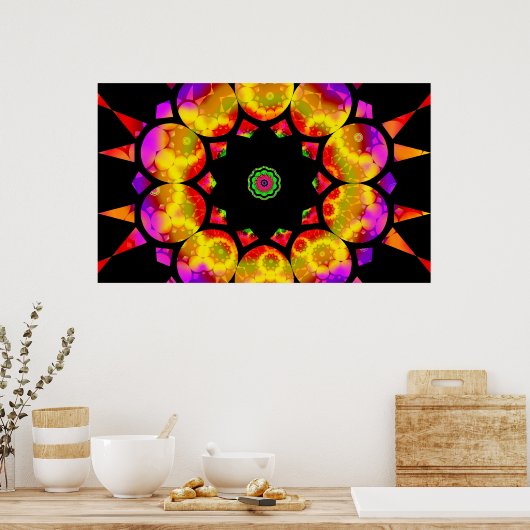Trippin Kaleidoscope Poster (Keuken)