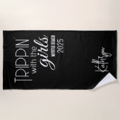 Trippin' met de meisjes gepersonaliseerd strandlaken (Voorkant)