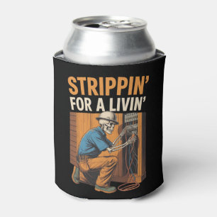 Trippin 'voor een leuke skelet elektricien blikjeskoeler