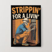 Trippin 'voor een leuke skelet elektricien button (Voorkant)