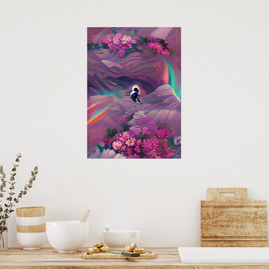 Tripping Balls Art - Astronaut Obstacles Poster (Keuken)