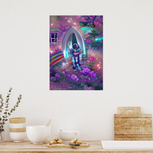 Tripping Balls Art - Astronaut Poster (Keuken)