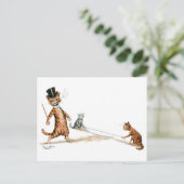 Tripping Cat Louis Wain Briefkaart (Staand voorkant)
