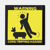 Tripping Hazard - Corgi Magnet (Voorkant)