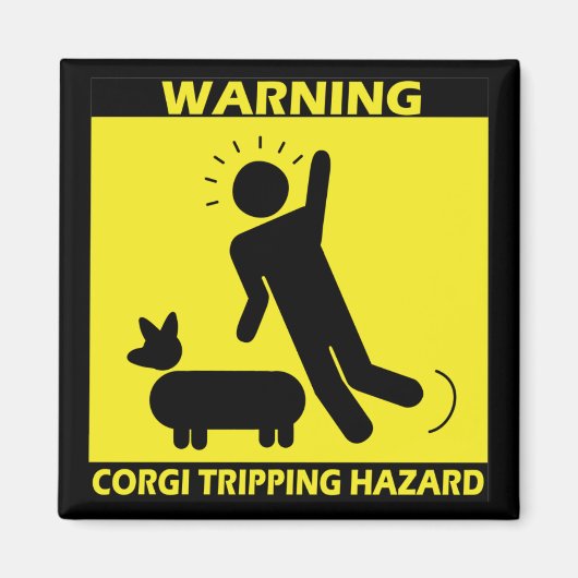Tripping Hazard - Corgi Magnet (Voorkant)