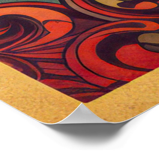 Trippy 70s Psychedelic Concert Poster Retro Artwor (Hoek)