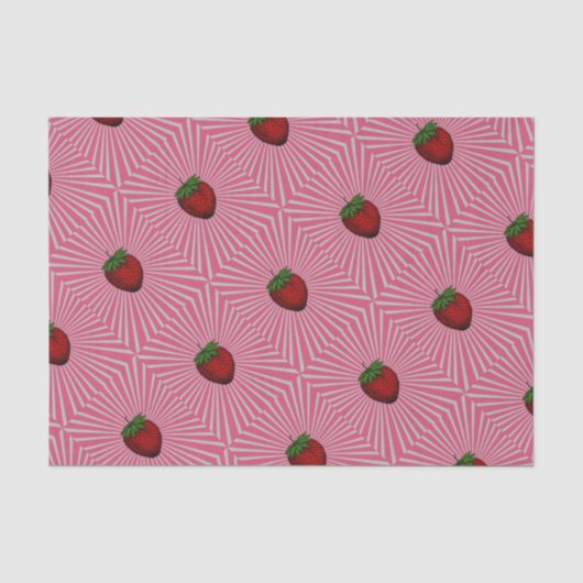 Trippy Aardbeien Tissue Paper Tissuepapier (Voorkant)