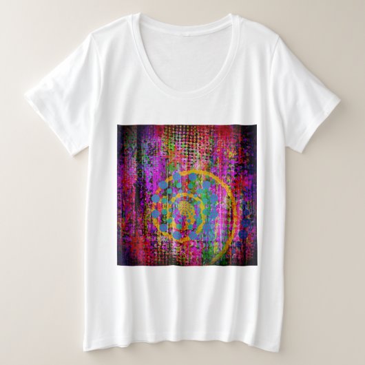 Trippy Abstract Grote Maat T-shirt (Design voorkant)