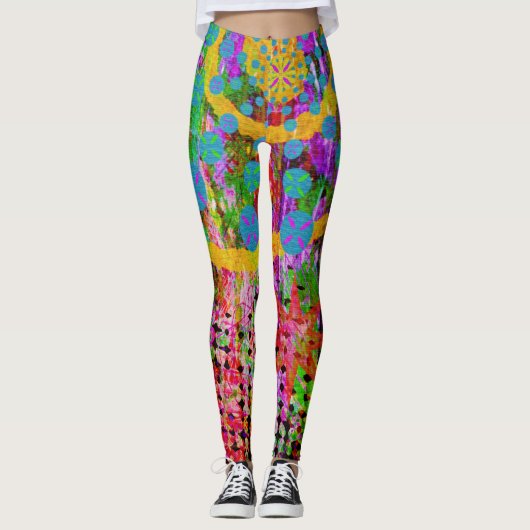 Trippy Abstract Leggings (Voorkant)