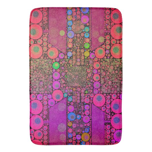 Trippy Abstract Leopard Badmat (Voorkant Verticaal)