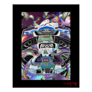 Trippy Abstract photo collage Perfect Poster